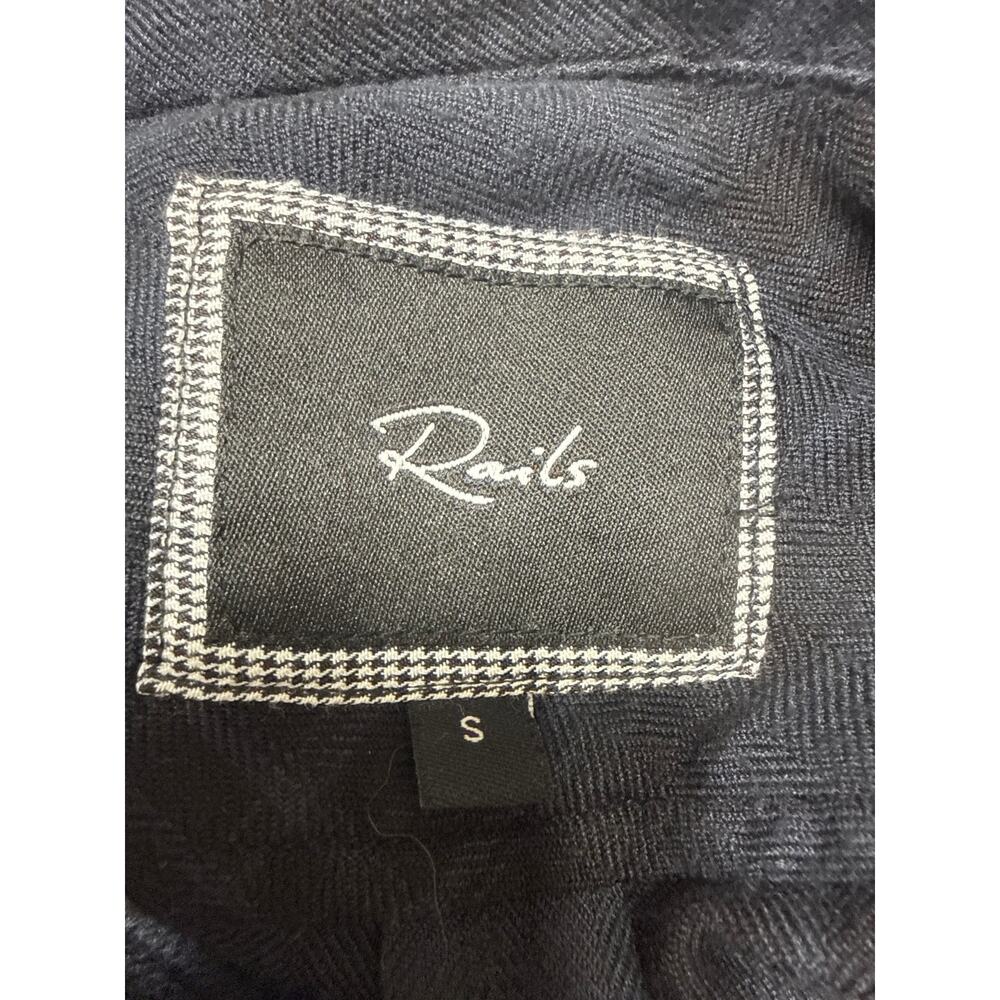 Rails Hunter Plaid Flannel Long Sleeve Shirt Women’s Size Small Black/Gray - Picture 8 of 11